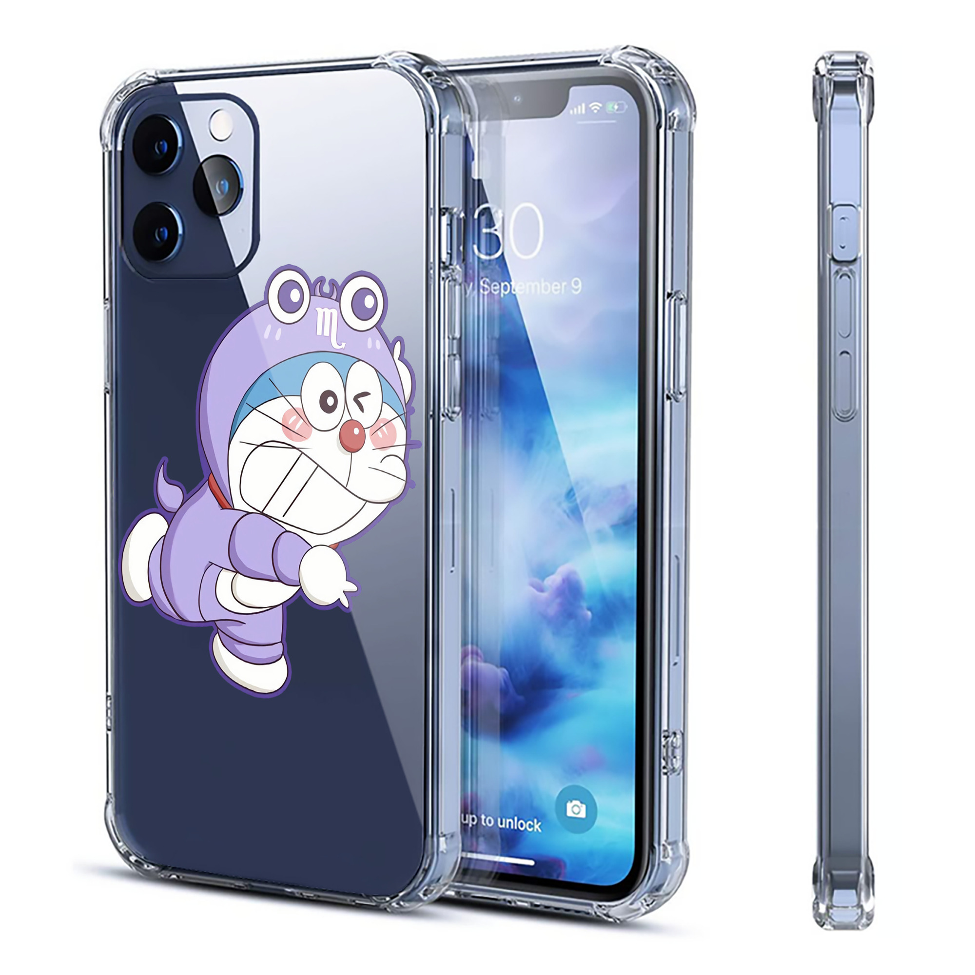 （画像用） ドラえもん Doraemon 【iPhone 12シリーズ対応】透明スマホケース（クリアソフトケース）